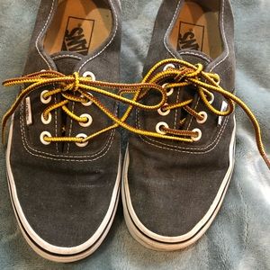 Grey canvas vans. Great condition!!!!